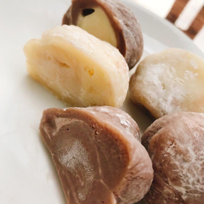 Step 5 Final product Cocoa cream mochi