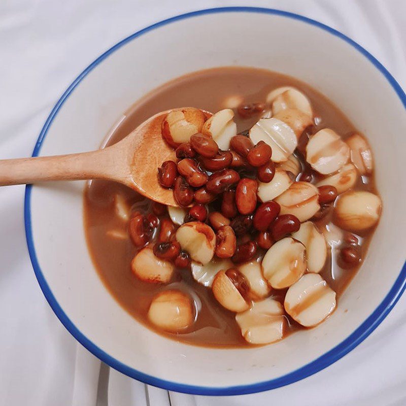 Step 4 Final Product Red Bean Lotus Seed Dessert (Recipe shared by a user)