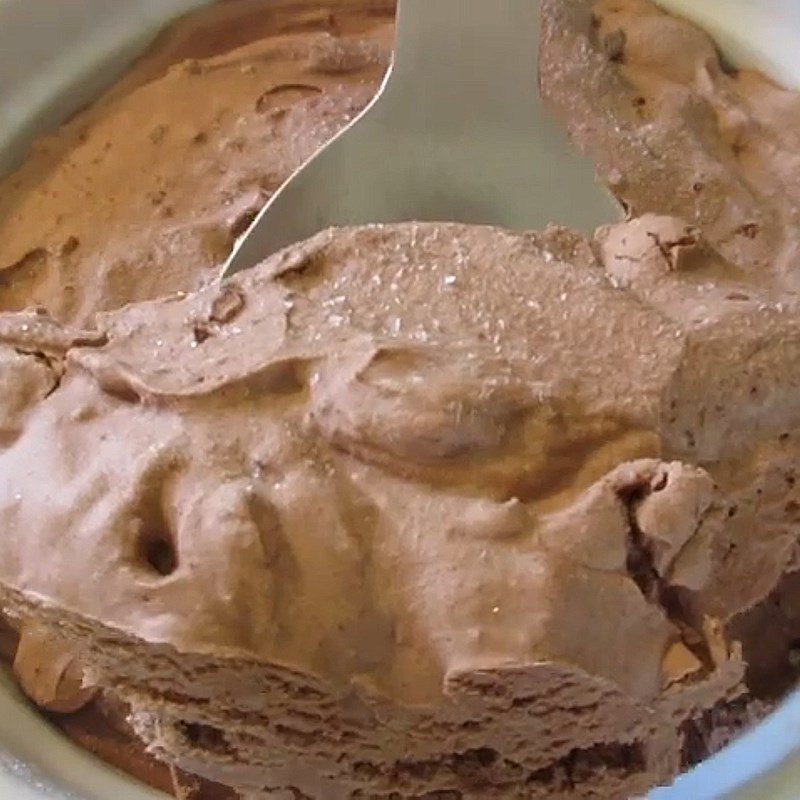 Step 5 Finished Product Almond chocolate ice cream from cocoa powder