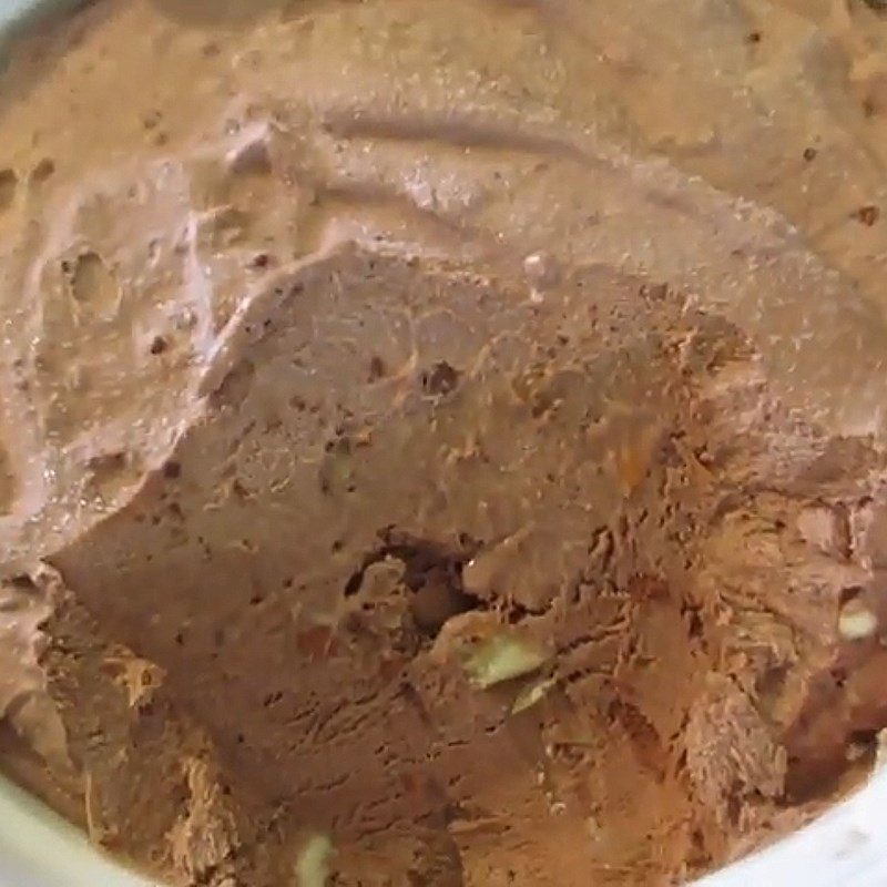 Step 5 Finished Product Almond chocolate ice cream from cocoa powder