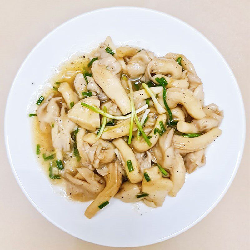 Step 3 Final product Braised oyster mushrooms with pepper