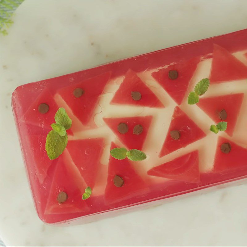 Step 7 Final Product Watermelon Jelly Cheesecake