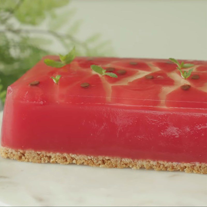 Step 7 Final Product Watermelon Jelly Cheesecake