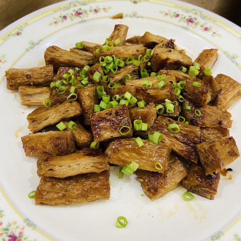 Step 5 Final product Vegetarian tender ribs braised in coconut water