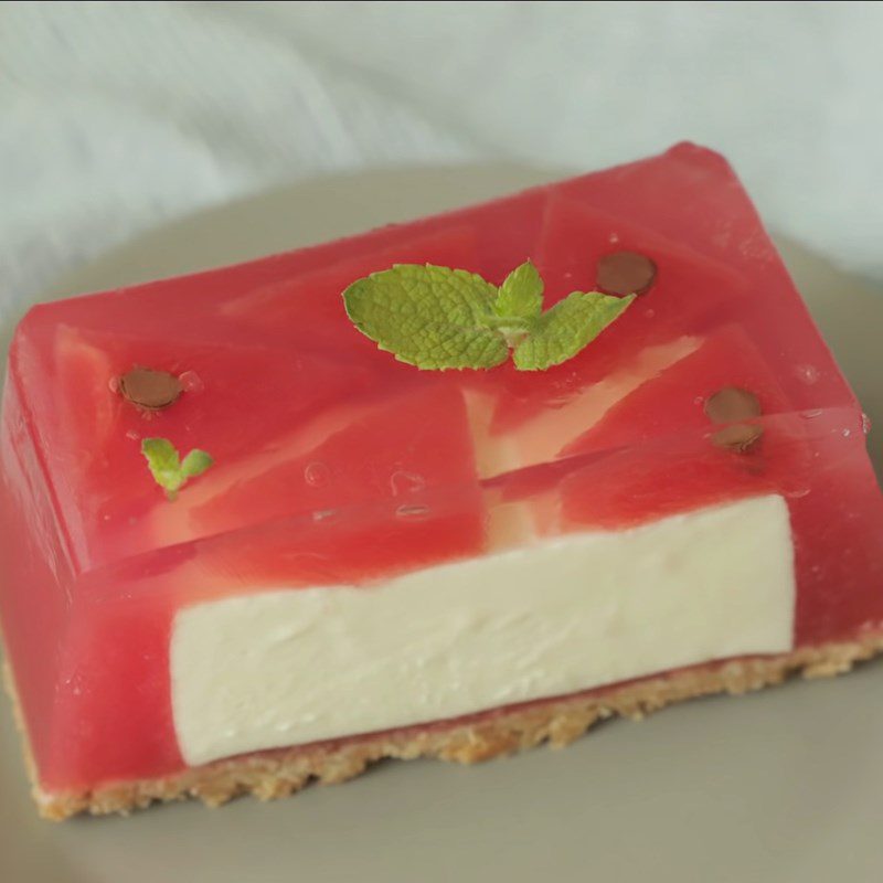 Step 7 Final Product Watermelon Jelly Cheesecake