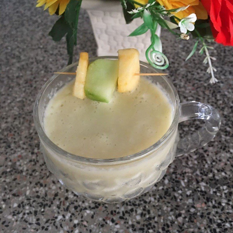 Step 3 Final Product Cantaloupe Apple Smoothie