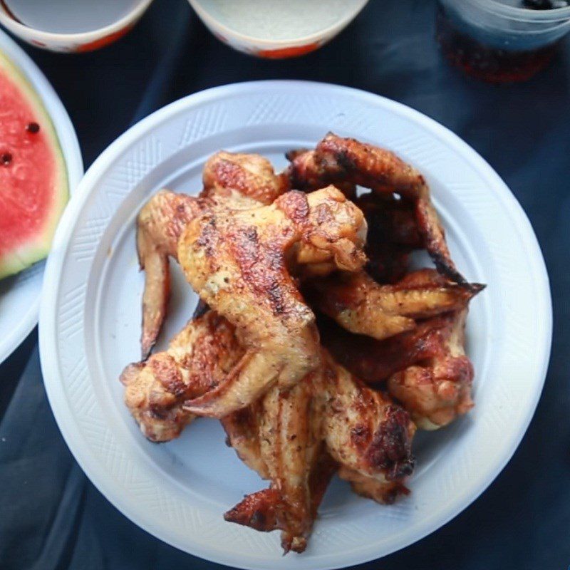 Step 4 Final product Grilled chicken wings with satay