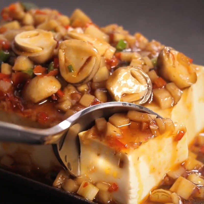 Step 4 Final Product Soft tofu with straw mushrooms and chicken leg mushrooms