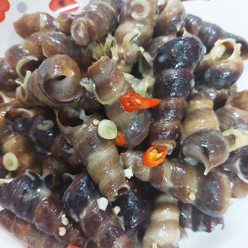Step 4 Final Product Stir-fried sea snails with coconut (fresh)