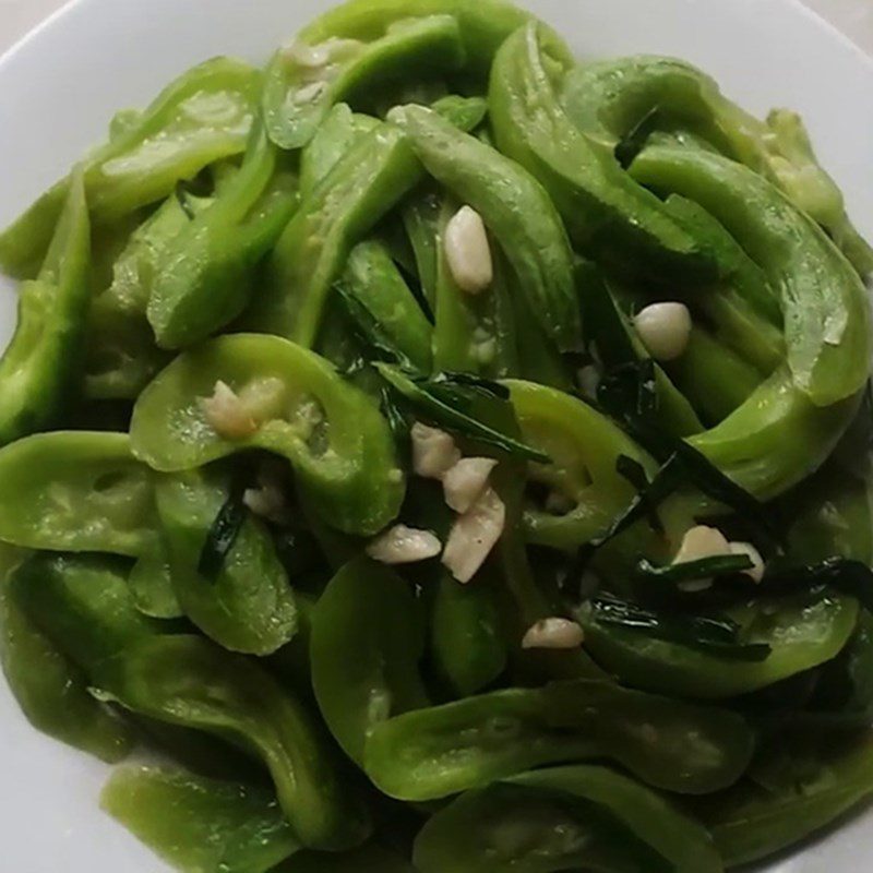 Step 3 Final product Japanese squash stir-fried with garlic