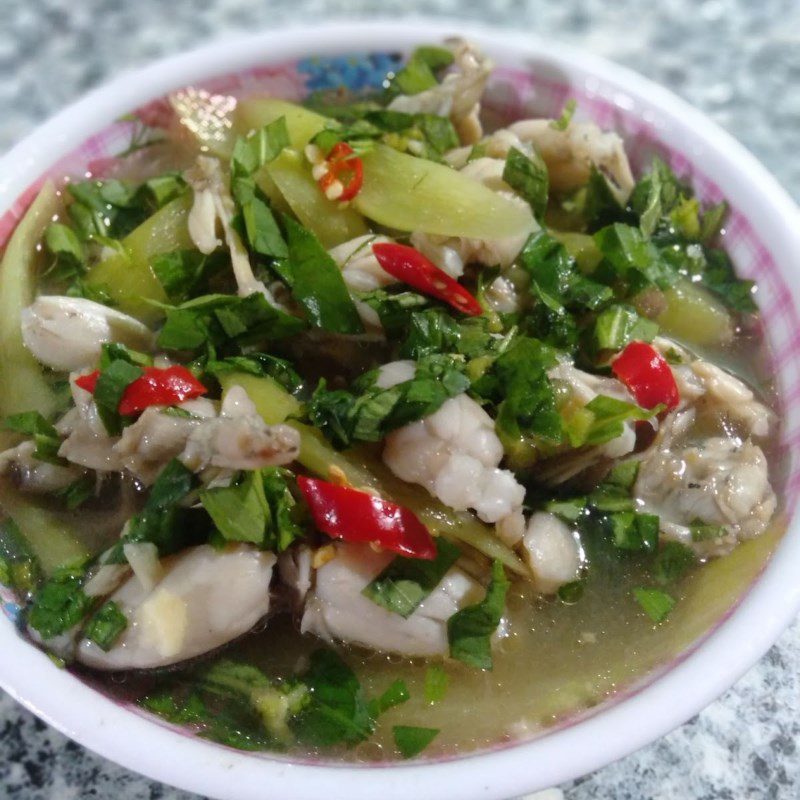 Step 4 Final Product Sour Frog Soup with Mint - Water Morning Glory (recipe shared by users)