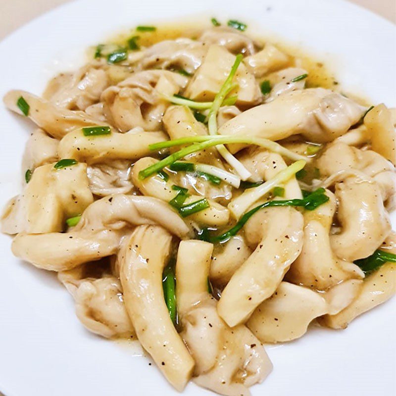 Step 3 Final product Braised oyster mushrooms with pepper