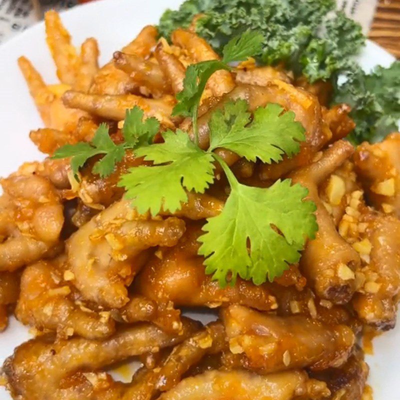 Step 5 Final product Spicy stir-fried chicken feet (Recipe shared from TikTok Cooking with TasteVN)