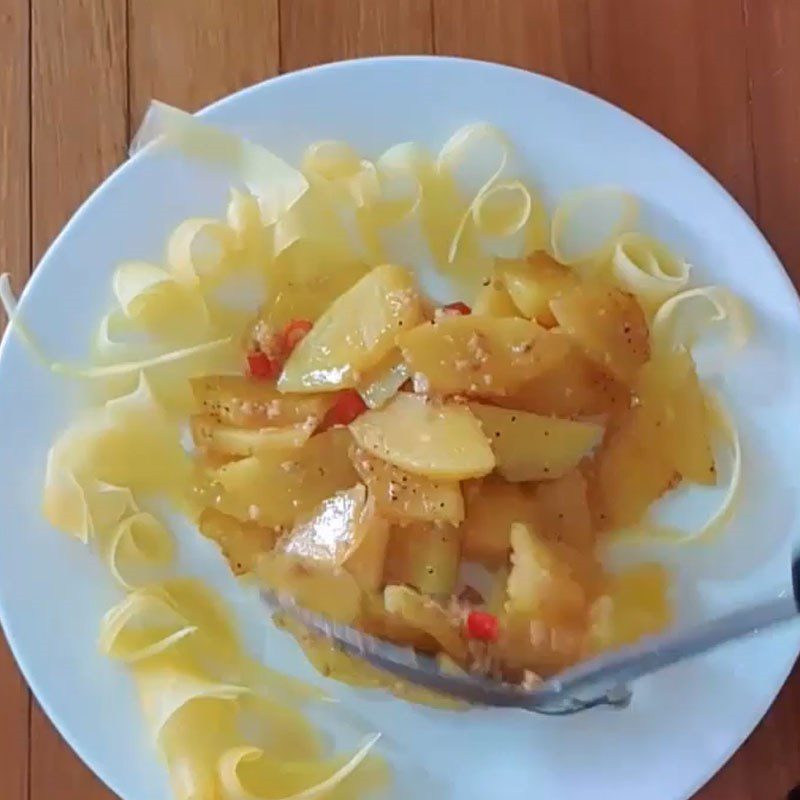 Step 3 Final Product Stir-fried Papaya with Garlic