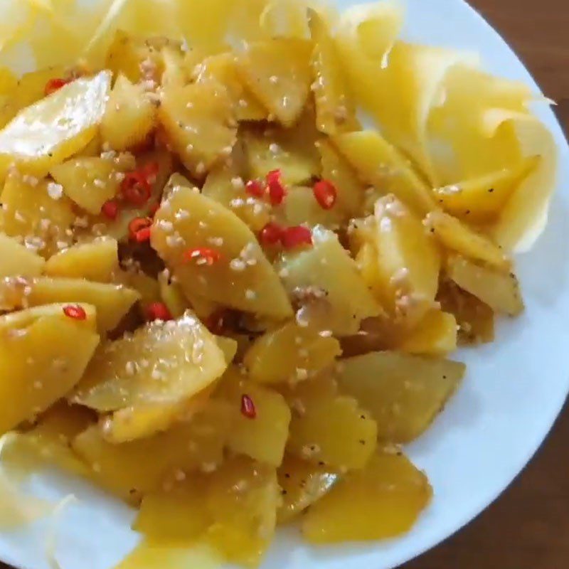 Step 3 Final Product Stir-fried Papaya with Garlic