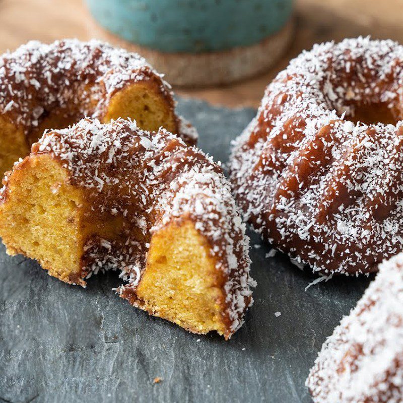 Step 5 Final Product of Orange Lamington Cake