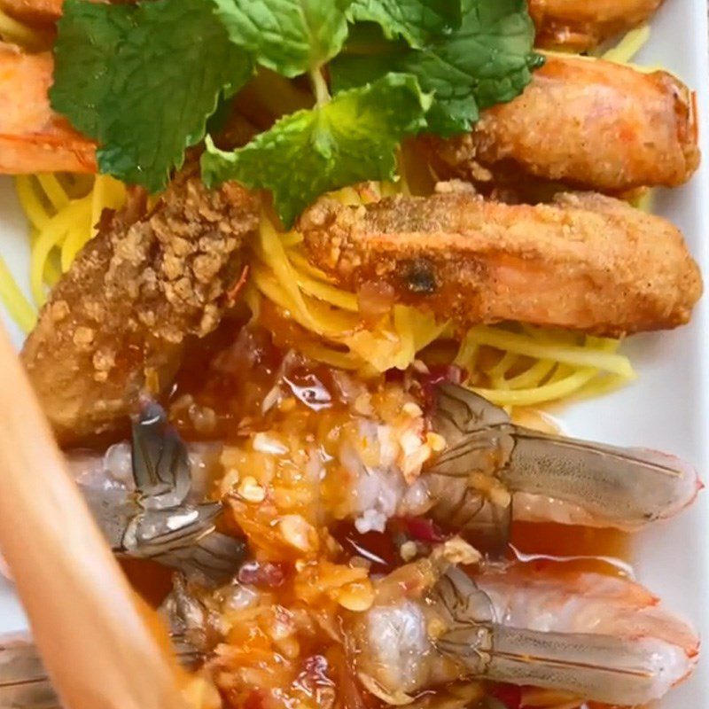 Step 4 Final product Thai sauce shrimp (Recipe shared from TikTok Cooking with TasteVN)