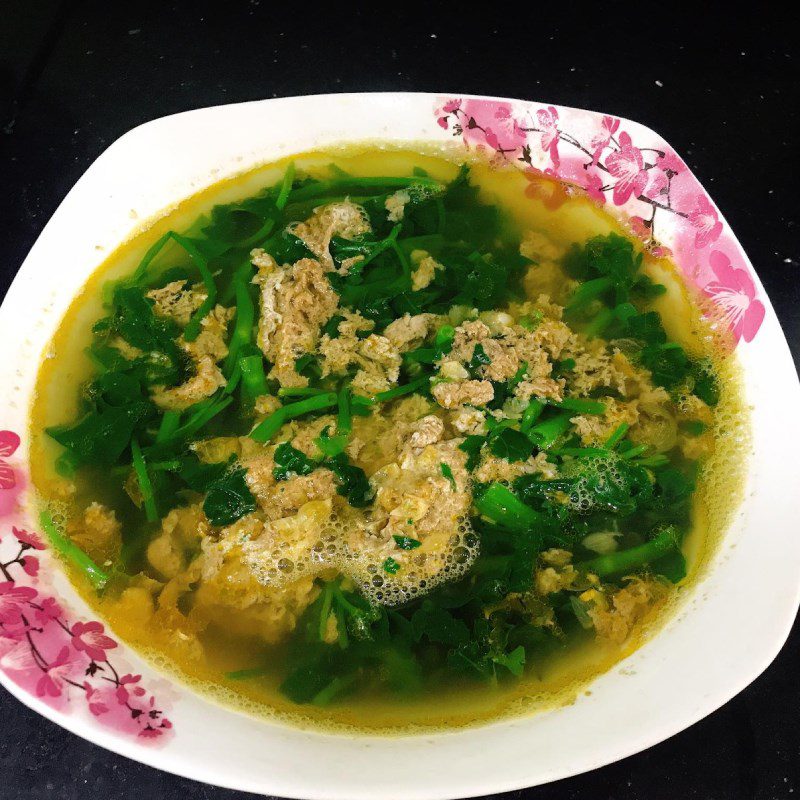 Step 4 Final product Water spinach crab soup (Recipe shared by users)