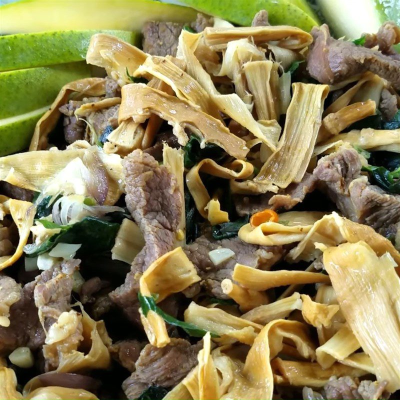 Step 5 Finished product Stir-fried beef with dried bamboo shoots