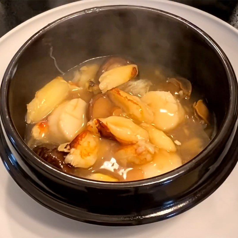 Step 7 Final product Abalone mushroom soup