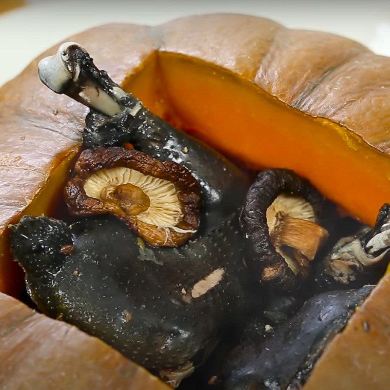 Step 5 Finished Product Black Chicken Steamed Pumpkin