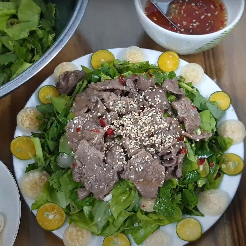 Step 7 Final product Beef salad with eggplant