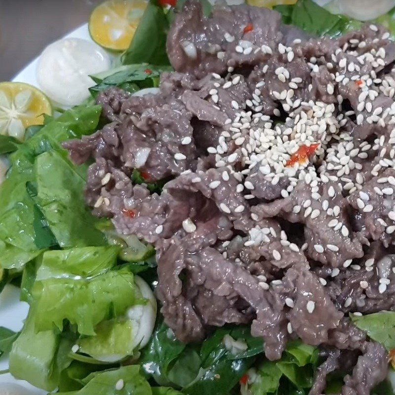 Step 7 Final product Beef salad with eggplant