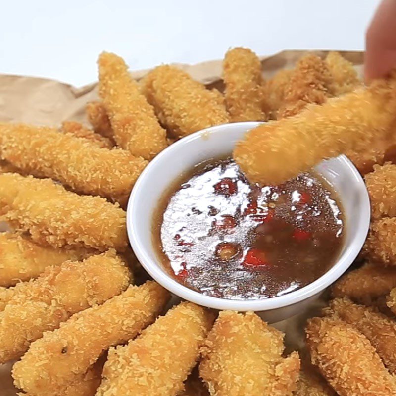 Step 5 Finished Product Deep-fried young corn with tamarind sauce