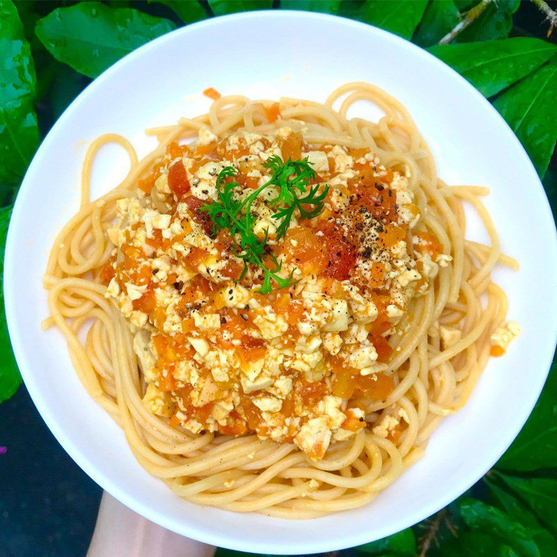 Step 4 Final Product Vegetarian Spaghetti