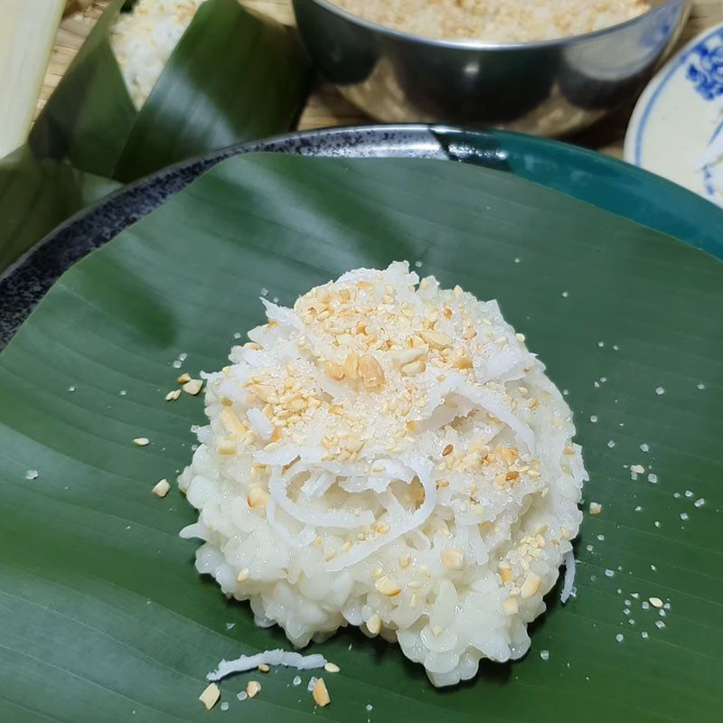 Step 6 Finished product Soft corn sticky rice (steamed corn) using a rice cooker