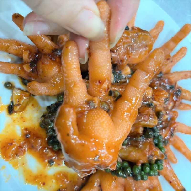 Step 4 Final Product Chicken feet in green pepper sauce