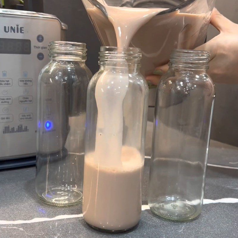 Step 3 Final Product Red Bean Milk made with a nut milk maker