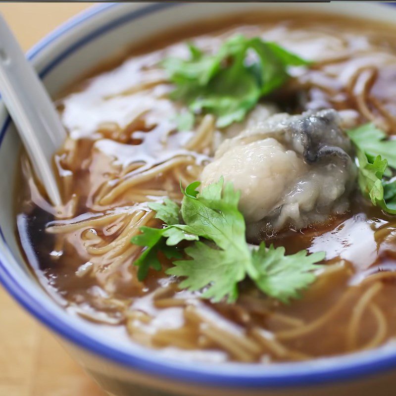 Step 5 Final Product Taiwanese Oyster Soup Noodles