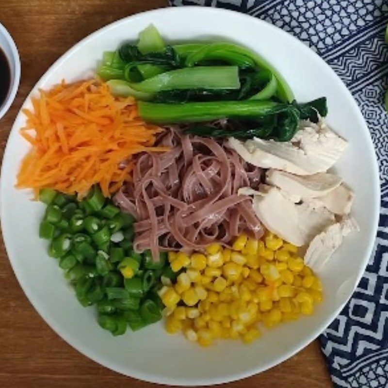 Step 4 Final Product Brown rice noodle salad