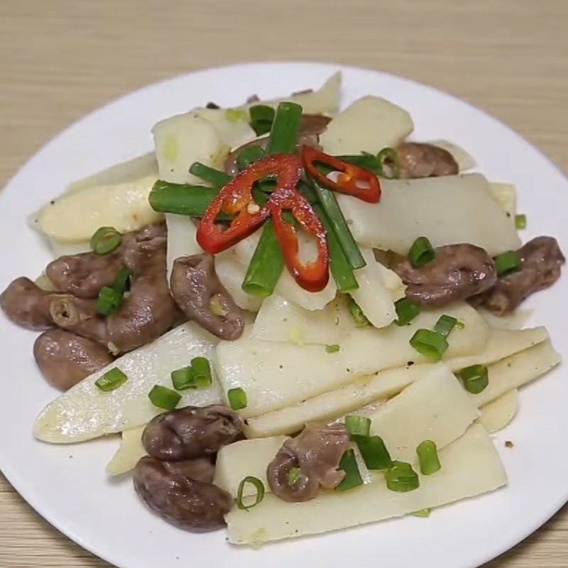 Step 4 Final product Basa fish belly stir-fried with bamboo shoots