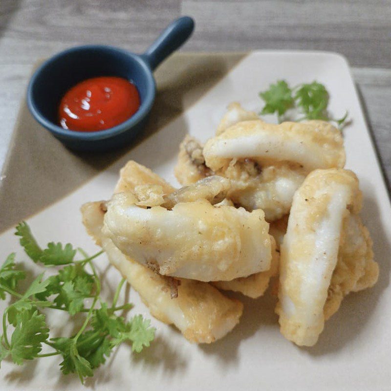 Step 4 Finished Product Fried Squid