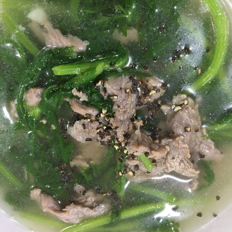 Step 4 Final Product Chrysanthemum Greens Beef Soup