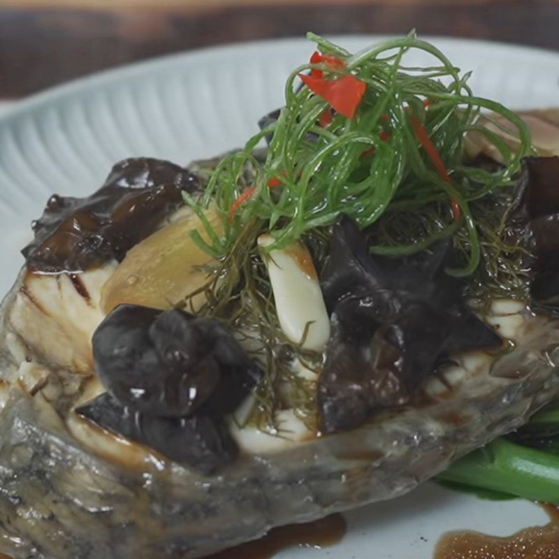 Step 8 Final Product Steamed Barramundi with Soy Sauce