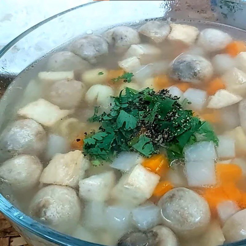 Step 4 Final product Lotus seed tofu soup