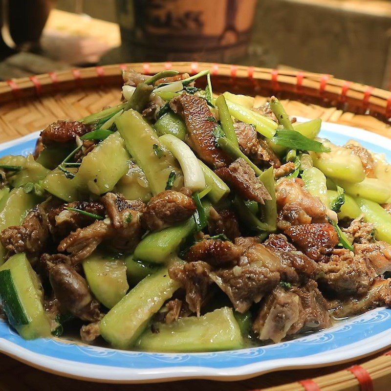 Step 5 Final Product Stir-fried pigeon with gourd