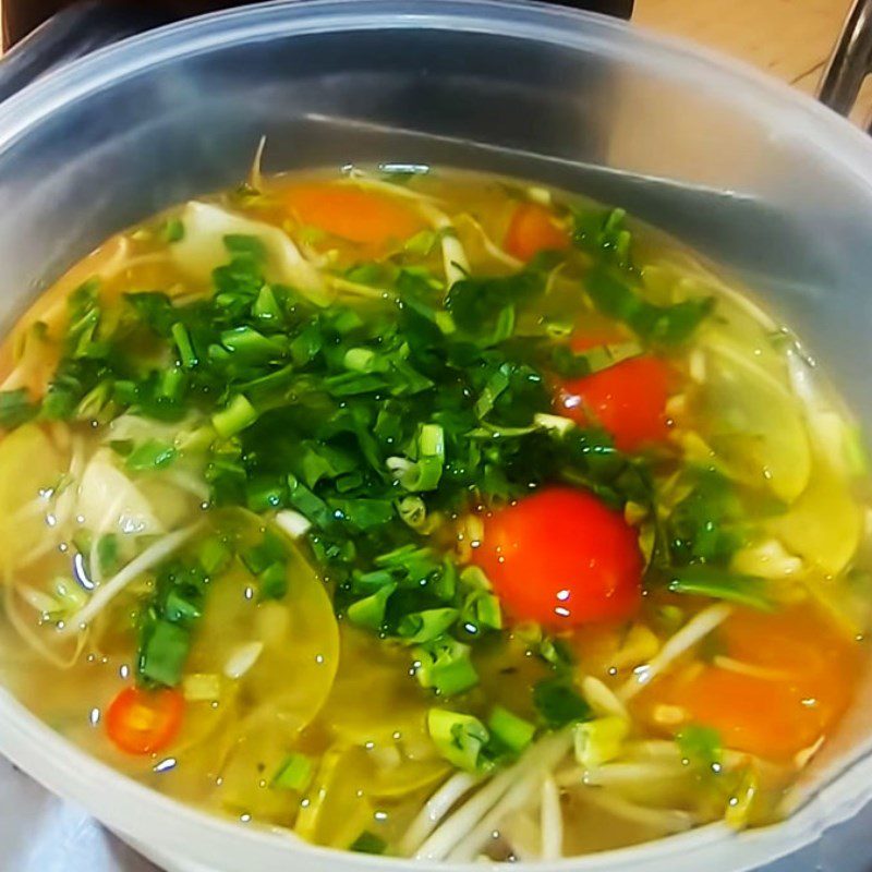 Step 4 Final product for gourd soup with tomatoes