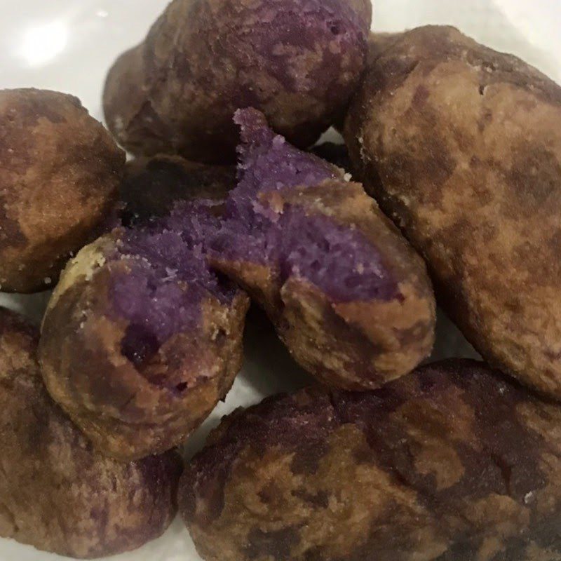 Step 3 Finished Product Sweet potato dumplings made from purple sweet potatoes