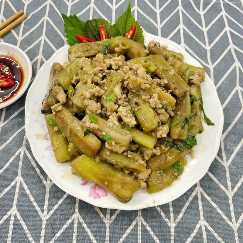 Step 4 Final Product Stir-fried eggplant with minced meat