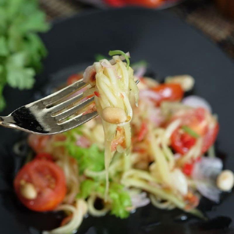 Step 4 Final product Thai mango salad