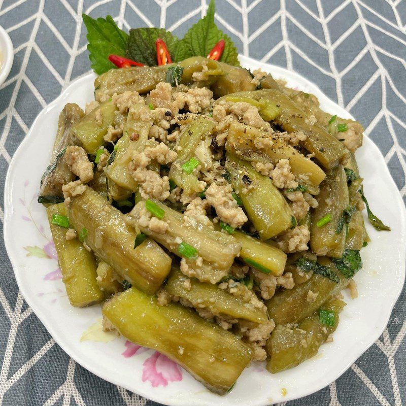 Step 4 Final Product Stir-fried eggplant with minced meat