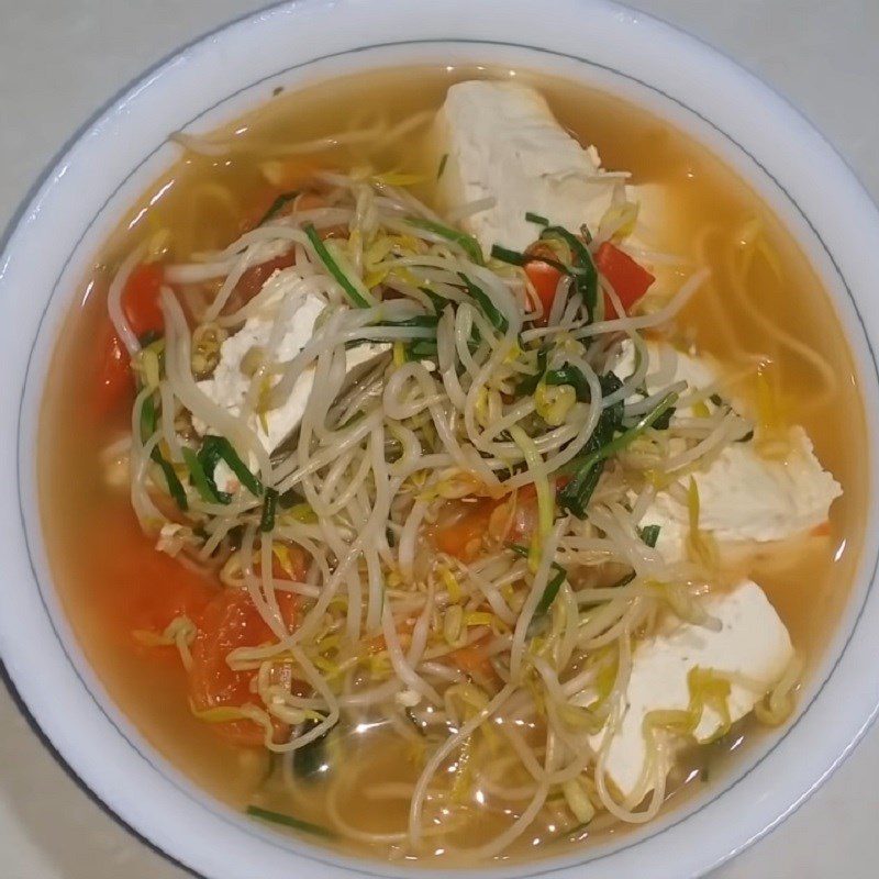 Step 5 Final product Sour bean sprout soup