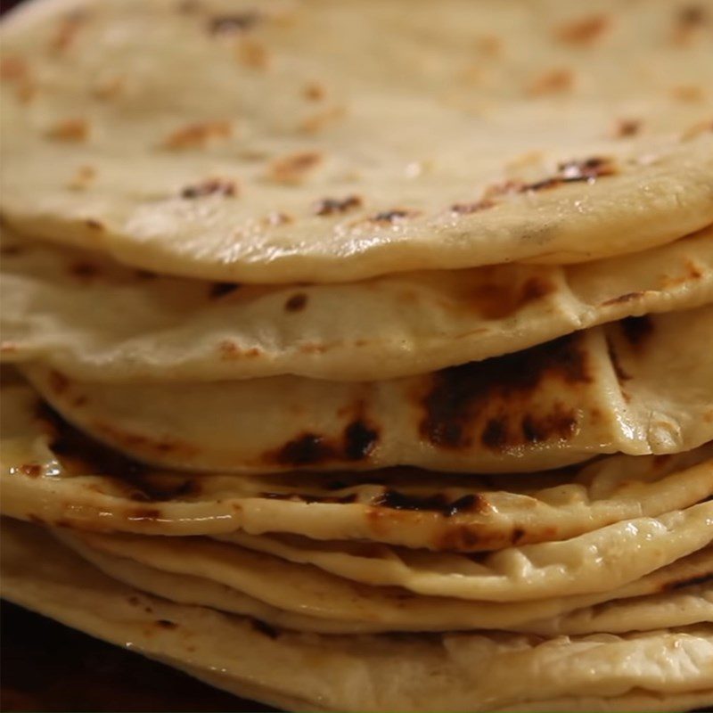 Step 4 Finished Product Indian Roti - Chapati