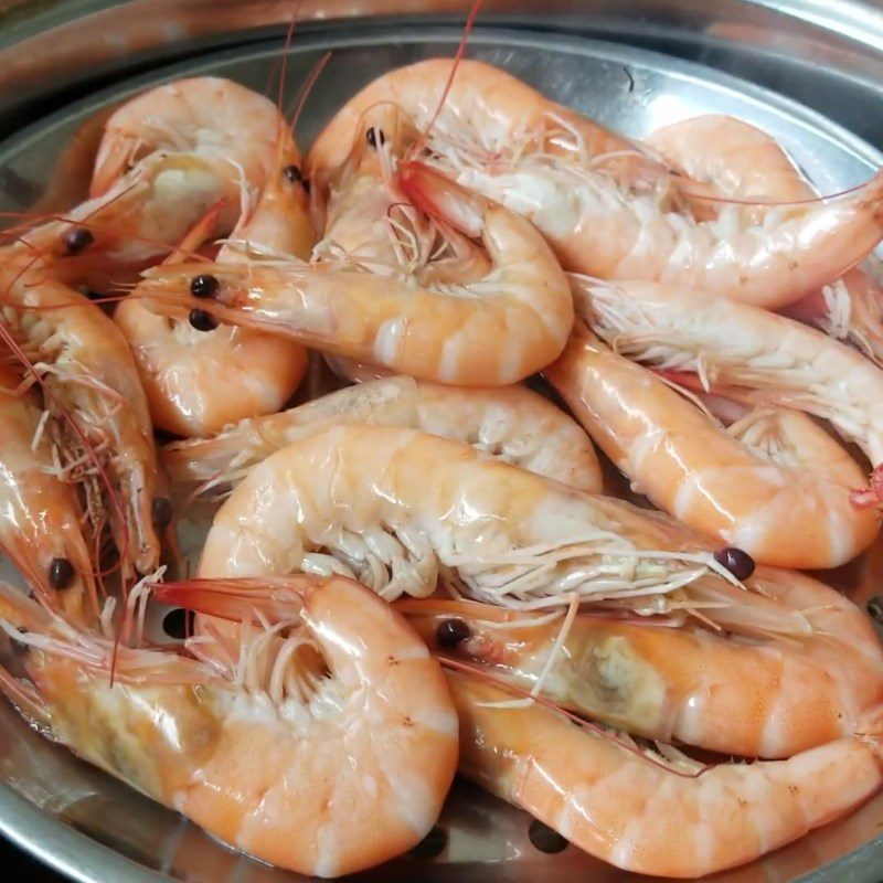 Step 3 Final product Shrimp steamed with coca