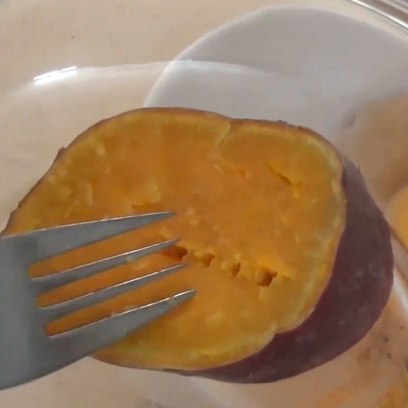 Step 3 Final Product Boiling sweet potatoes in the microwave (with water added)