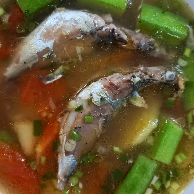 Step 4 Finished product Sour mackerel soup